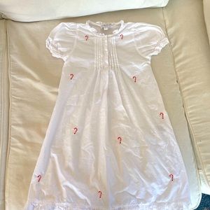 2T Christmas candy cane pajama dress